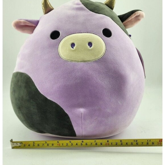 NWT Squishmallow Alexie the Purple Cow 12" Plush Toy Stuffed Animal Kellytoy - Picture 10 of 11